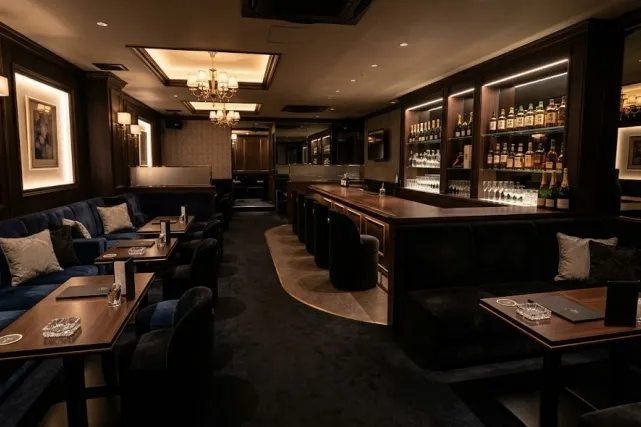 清潔感のあるナイトワークのお店の店内